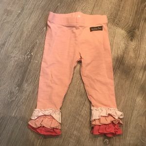 Matilda Jane pink small ruffle legging